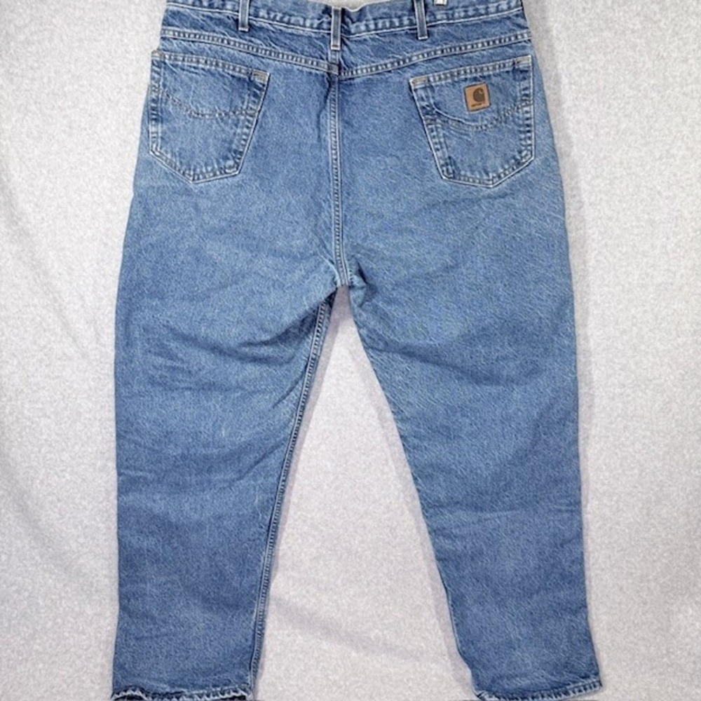 Carhartt Men's Light Wash Denim Jeans Relaxed Fit Size 42x32 - Picture 2 of 13